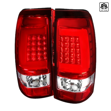 Spec-D Tuning 99-02 Chevrolet Silverado LED Bar Tail Lights, LT-SIV99RLED-G2-TM LT-SIV99RLED-G2-TM
